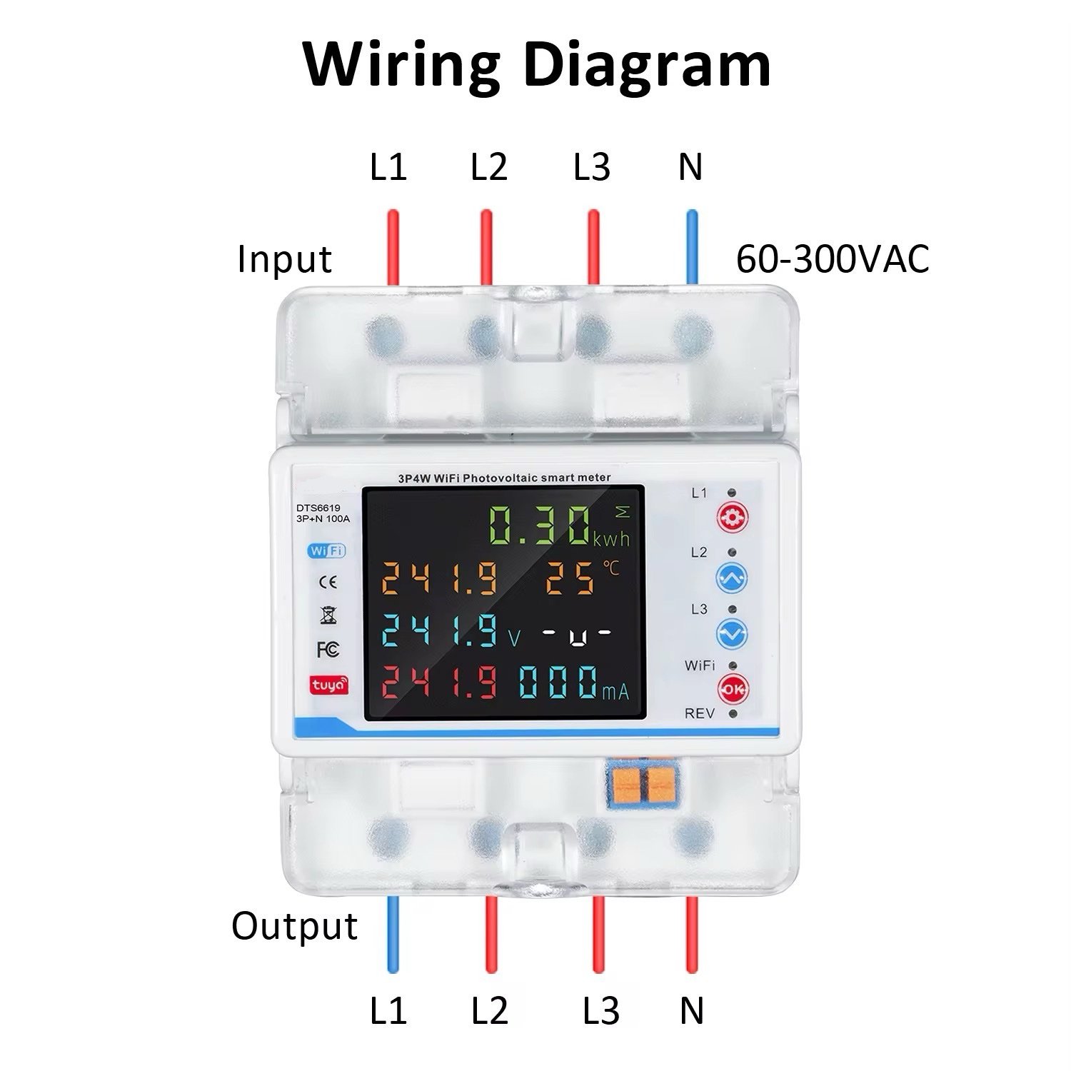 3 Phase 100A WiFi Smart Protector and Energy Meter - Image 2