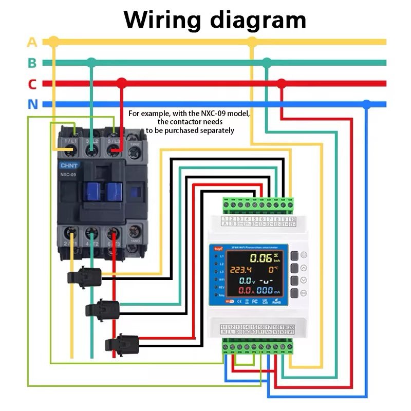3 phase WiFi Smart Meter / protector with CT 200A to 1000A - Image 4