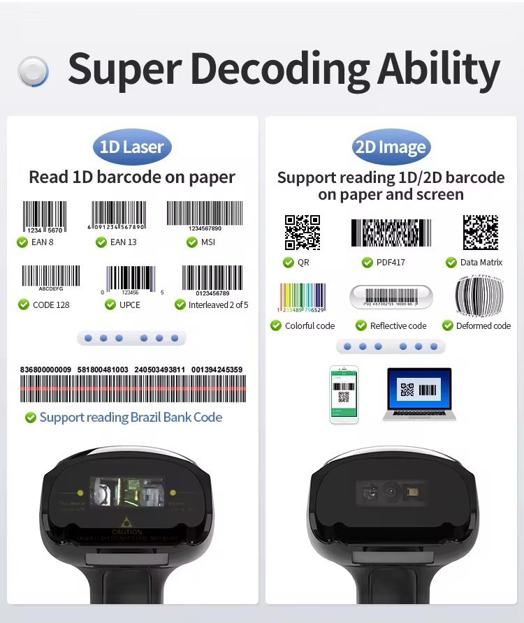 Wireless 2D CMOS Barcode Scanner / Reader - Image 3