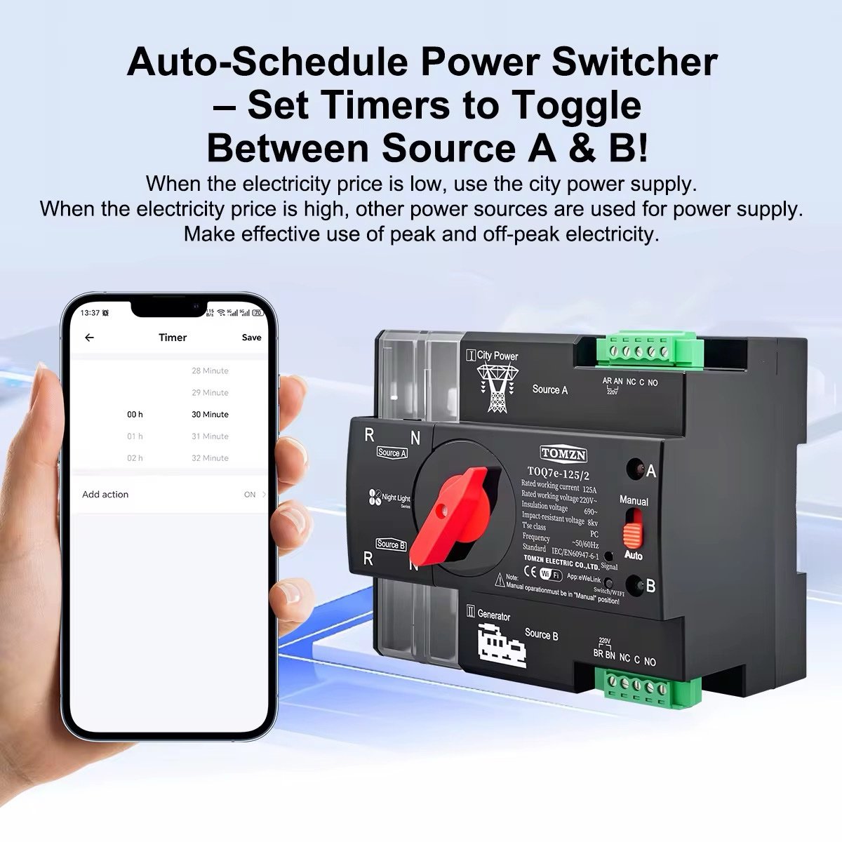 ATS - Tomzn WIFI Smart Automatic Transfer Selector - Image 4